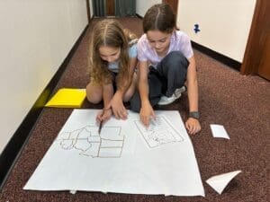 Middle schoolers work together at private school in Austin.
